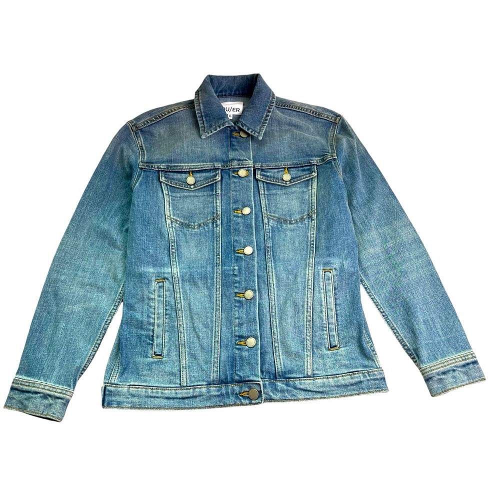 DU/ER Womens Size XS Denim Jean Trucker Jacket